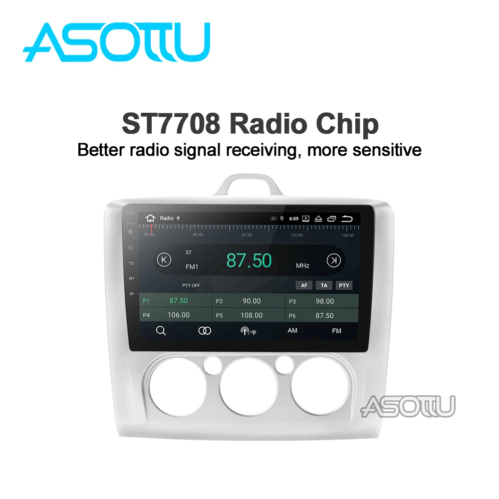 Asottu FO602 Android 9 0 PX6 автомобильный DVD для Ford focus 2 MK2 EXI MT 2004 2005 2006 2007 2008 2009 2010 2011 gps радио