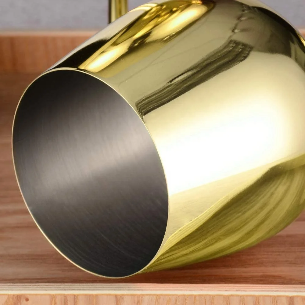 QUEENBAR Stainless Steel Goblet Champagne Cups Wine Mugs Cocktail Glass Drinking Glasses Bar Martini |