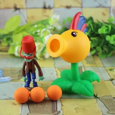 5 PVZ Растения против Зомби Peashooter фигурка аниме модель игрушки подарки игрушки для детей Высокое качество Запуск мягкие растения - Цвет: 5