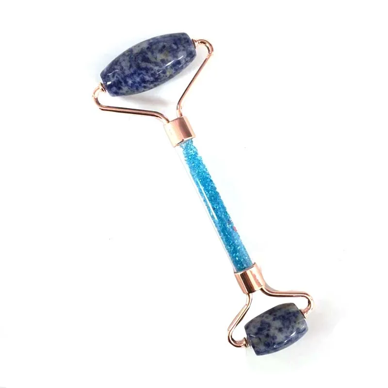 Массажер для лица в форме двойной головы кальдалитовый кристалл кварц