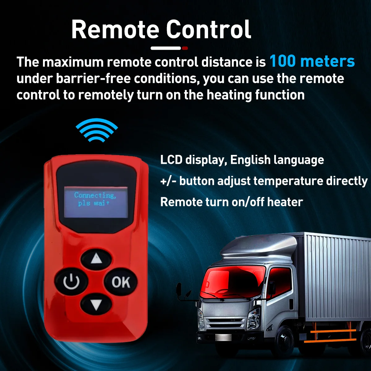 $83.00 Hcalory 12V 2KW Car Diesels Air Parking Heater Car Heater LCD Remote Control Monitor Switch Silencer for Trucks BusTrailer Heate