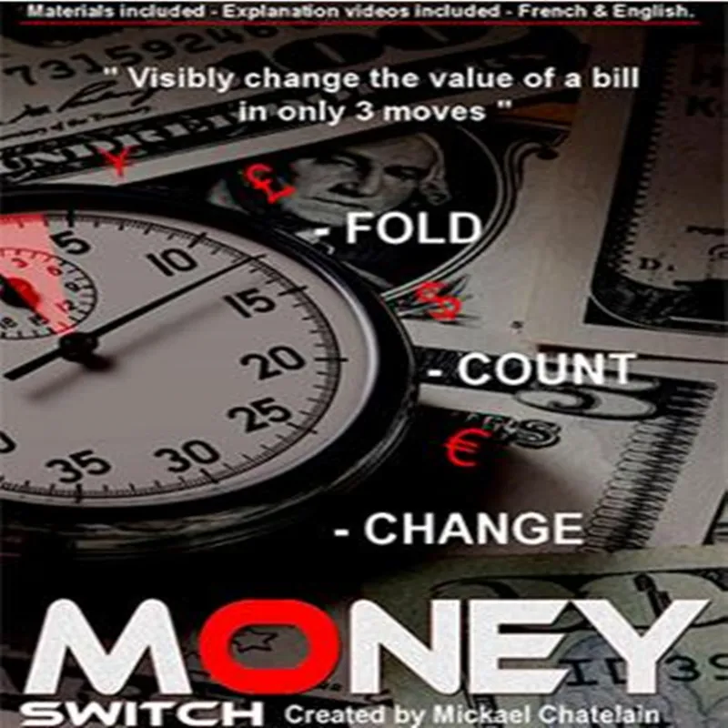 Money Switch by Mickael Chatelain (трюк + онлайн инструктаж) реквизит для уличной магии иллюзии