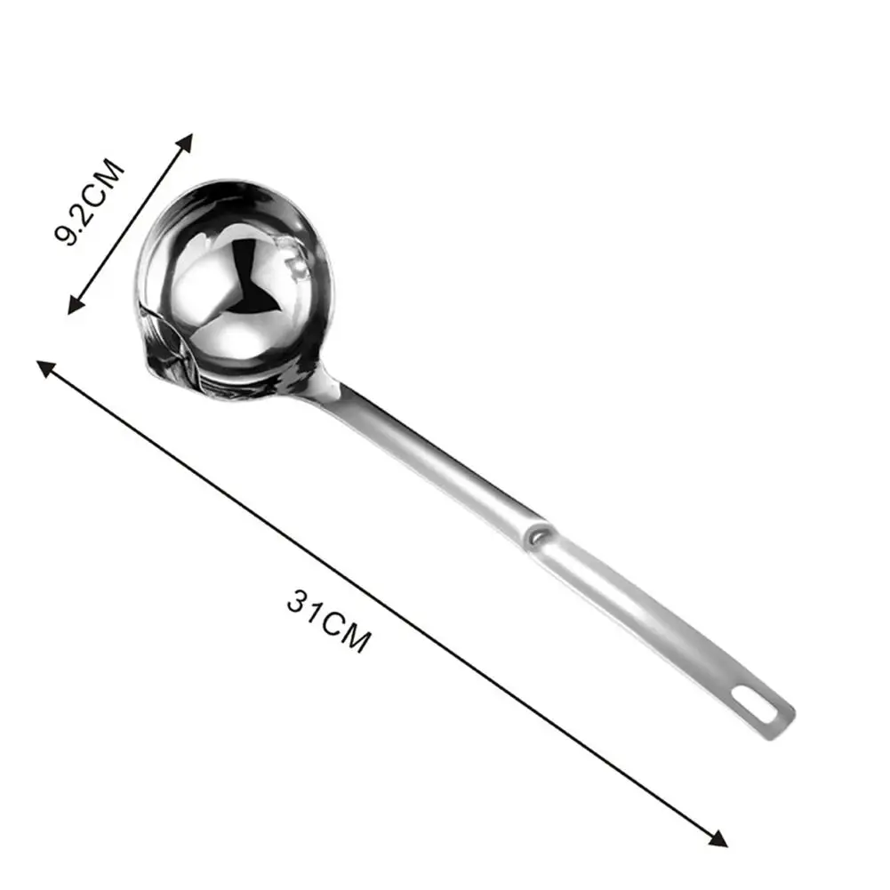

Stainless Steel Long Handle Soup Oil Separator Kitchen Colander Filtering Spoon