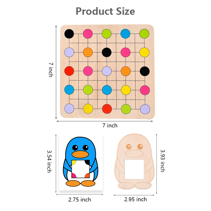 

Montessori Wooden Toys Find Four Color Game With Cards Logical Reasoning Observation Training Concentration Kids Educational Toy