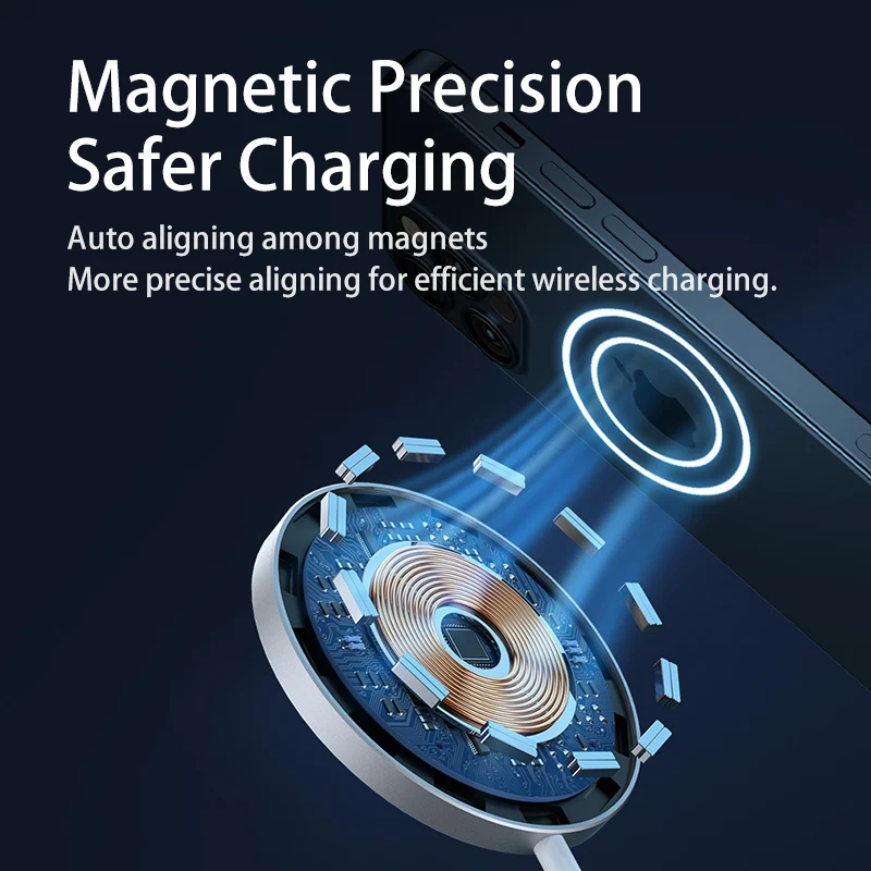 Беспроводное зарядное устройство Remax с магнитной присоской для Iphone13 12 X XR XS Max Samsung