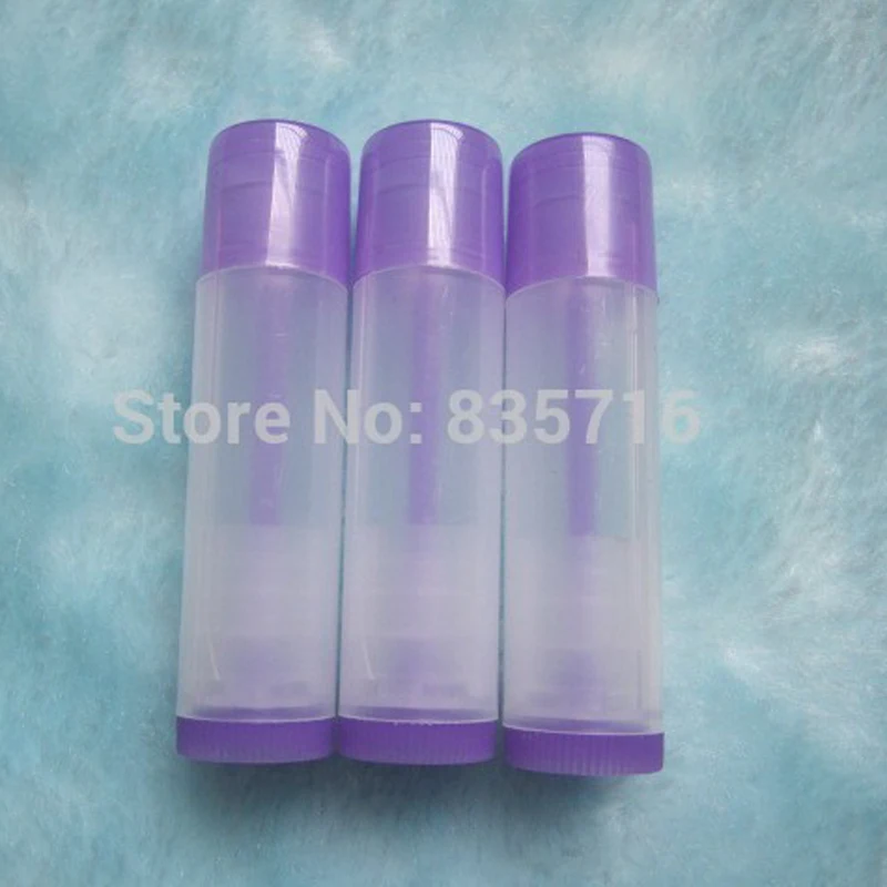 

200PCS/LOT 5ML Empty Lipstick Tube ,Transparent+Purple Plastic transparent purple Lip Gloss Container, Makeup Sub-bottling hz13