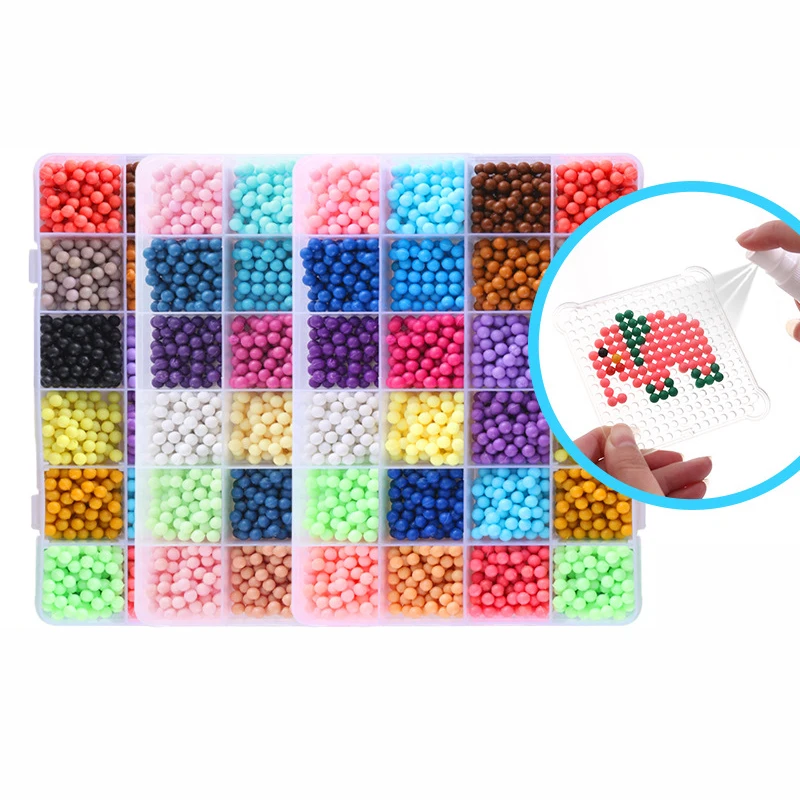 24 цвета Заполняемые бусины пазл кристалл DIY распылитель набор шариков игры 3D