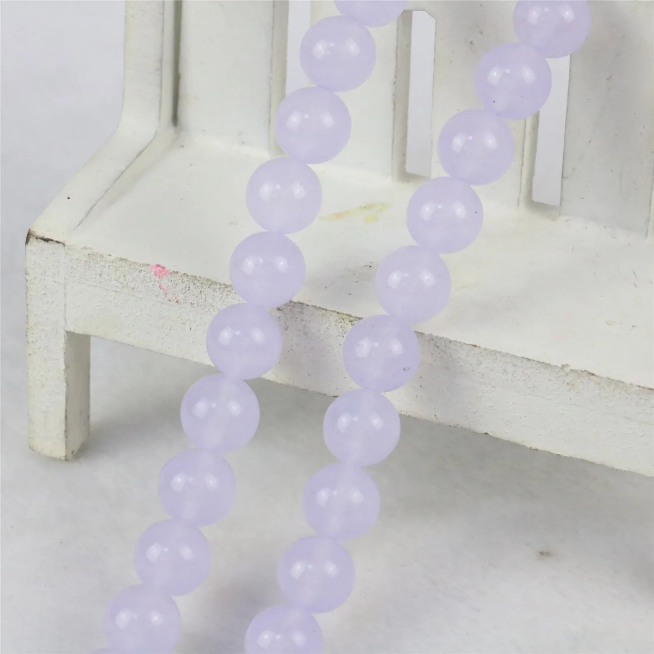 

10mm Round Purple Jades Chalcedony Loose Beads Women Girls Accessories Natural Stone DIY Hand Made Fashion Jewelry Making Design