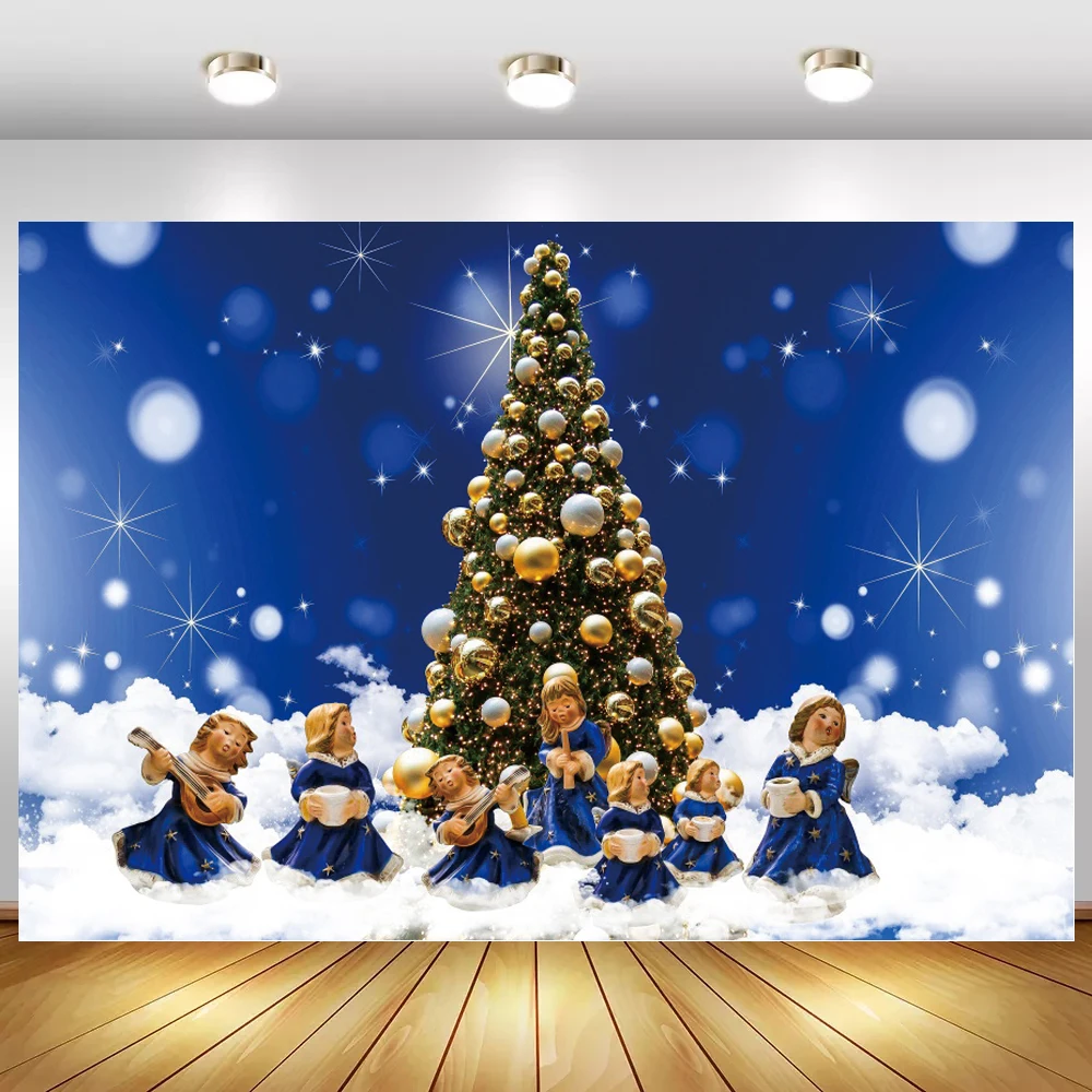 

Light Bokeh Christmas Tree Photography Backdrop Girls Princess Concert Party Scene Background For Newborn Baby Children Photo