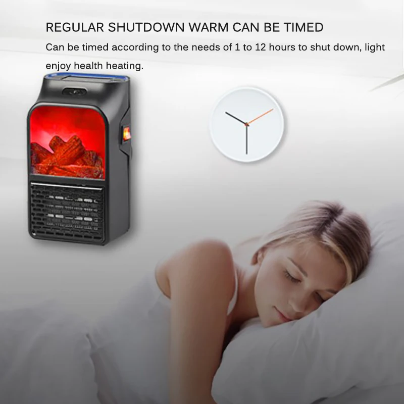 Портативный настенный Электрический камин многофункциональный обогреватель с