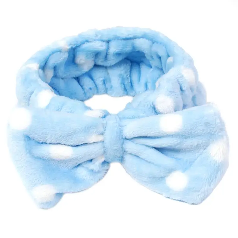 1 шт. Для женщин с бантом и повязка на голову поясом в горошек плюшевый шарф бархат