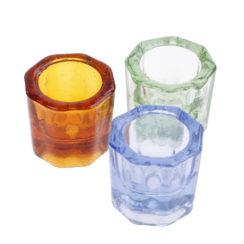 

1PC Crystal Glass Dappen Dish Lid Bowl Cup Holder Manicure Equipment Nail Tool For Nail Art Acrylic Powder Liquid Glass Cup