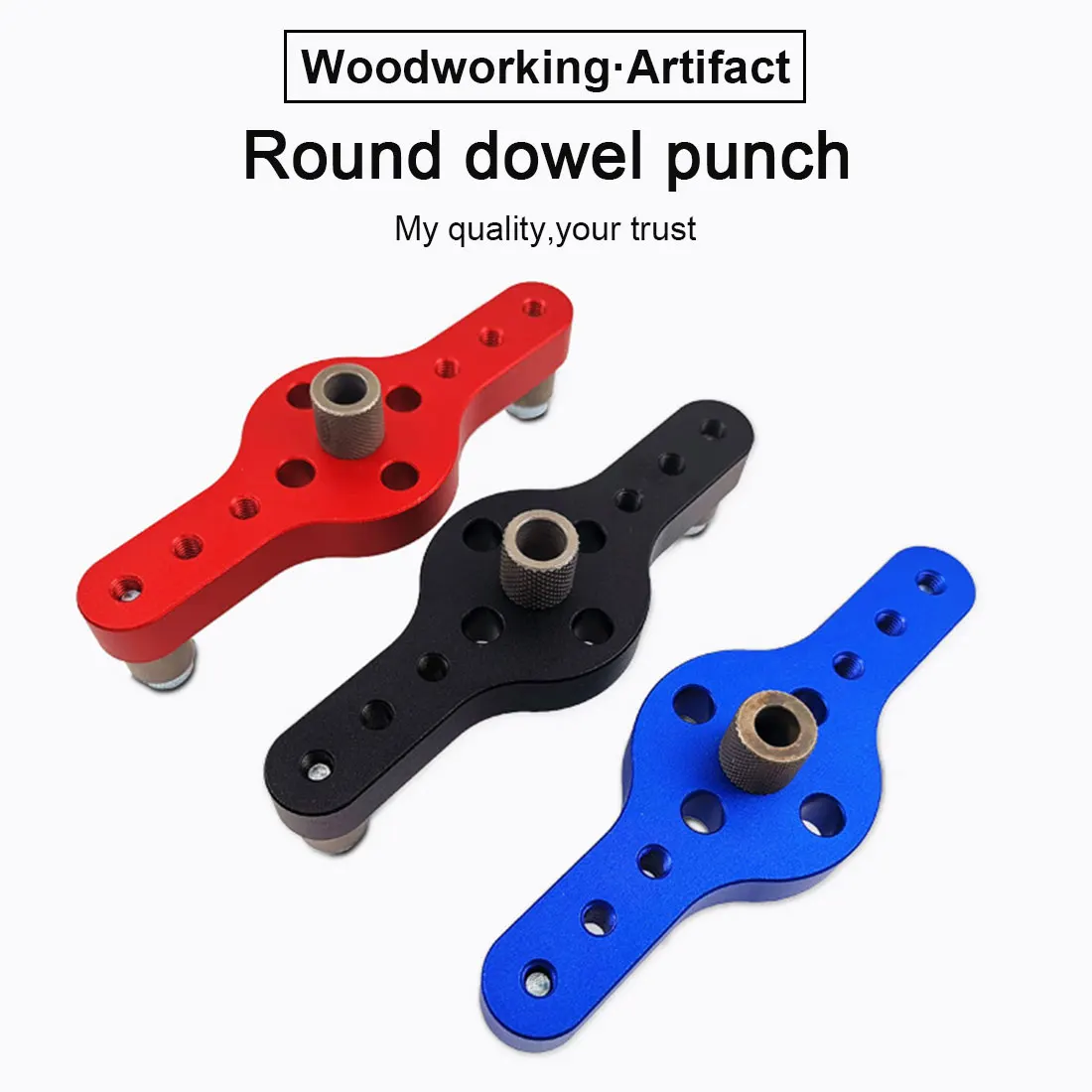 

Wood Vertical Pocket Hole Jig 6/8 / 10mm Wood Dowel Drilling Locator Self-centering Drill Guide Kit Punch