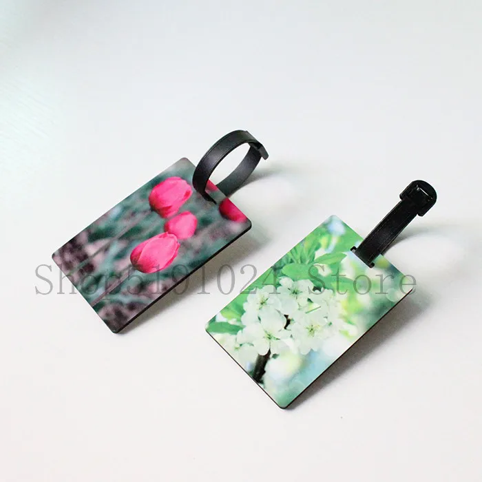 20 шт./лот пустые сублимационные ДВП деревянные бирки для багажа с дыроколом