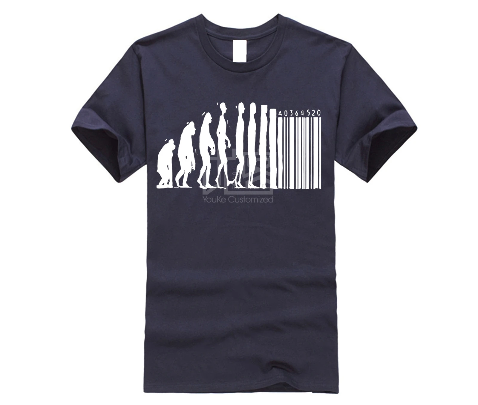 Retro T Shirts Human Evolution Banksy Mankind Monkey Barcode Capitalism Anarchy Tee shirt Design Website | Мужская одежда