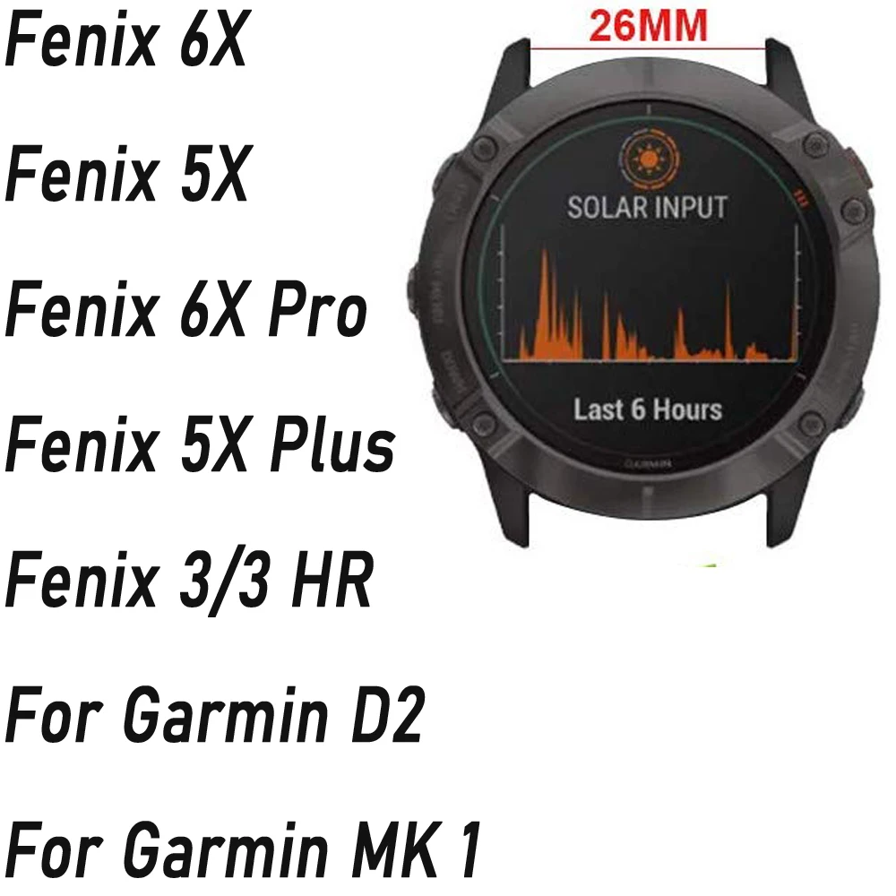 26   Garmin Fenix 6X 3HR  Quick Release       Fenix 5X  Mk1 -