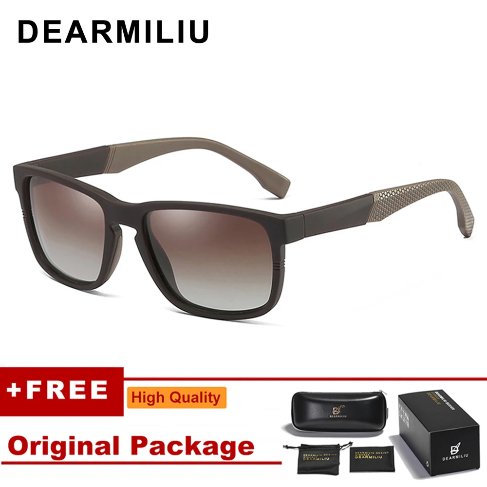 DEARMILIU, новинка, квадратные мужские солнцезащитные очки, поляризационные, зеркальное покрытие, TR90, оправа, весенние, для ног, очки, авиация, солнцезащитные очки для женщин