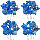 6 шт., фольгированные воздушные шары с цифрами, 32 дюйма