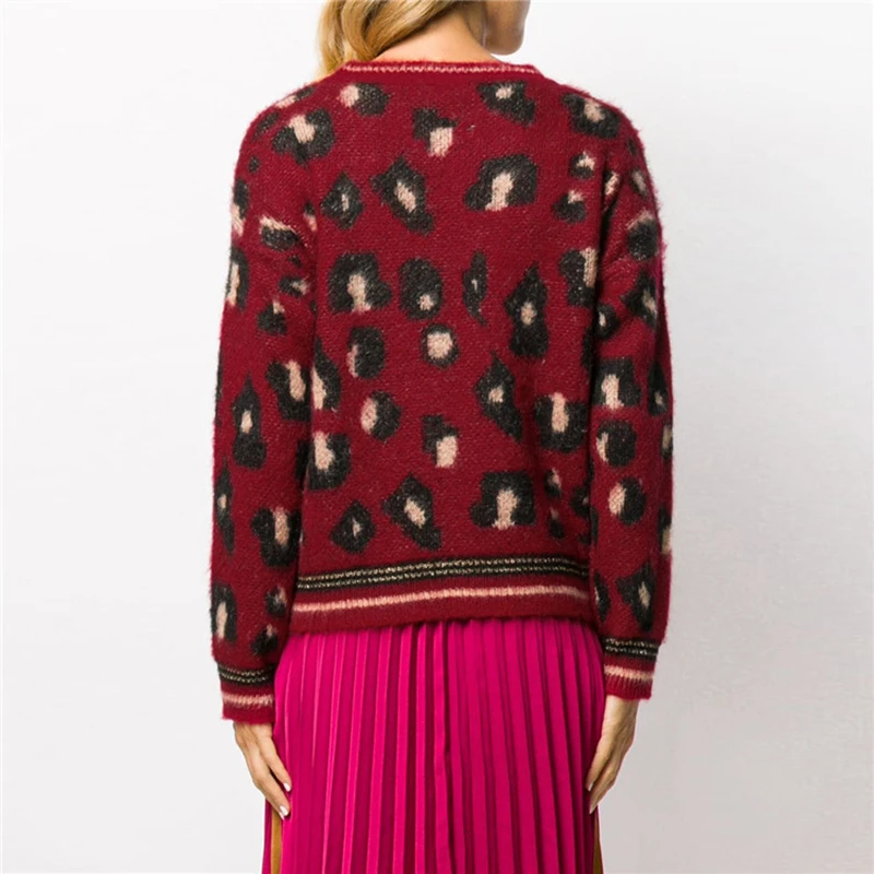 TWOTWINSTYLE Casual Polka Dot Knitting Women's Sweater O Neck Long Sleeve Female Sweaters 2020 Autumn Oversized Fashion New | Женская