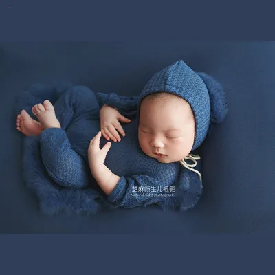 2019 newborn photography props romper+hat kids Wrap set beanie prop shoot for baby boy accessories | Детская одежда и обувь