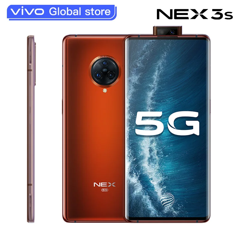 Vivo Nex 3s мобильный телефон с двойным режимом Snapdragon 865 12 Гб 256 ГБ 6 89 дюйма 4500 мАч 44 Вт