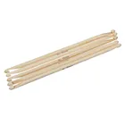 5 шт 5 мм натуральный бамбук афганский тунисский двухсторонний крючок Вязание иглы ткань инструменты для шитья 16 см (6 28 