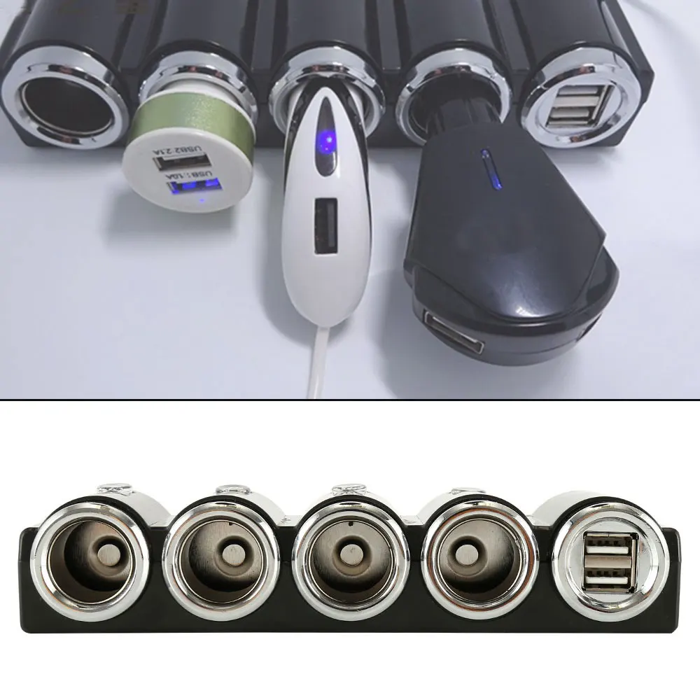 4 способа многофункциональная розетка Dual USB Зарядное устройство питания для