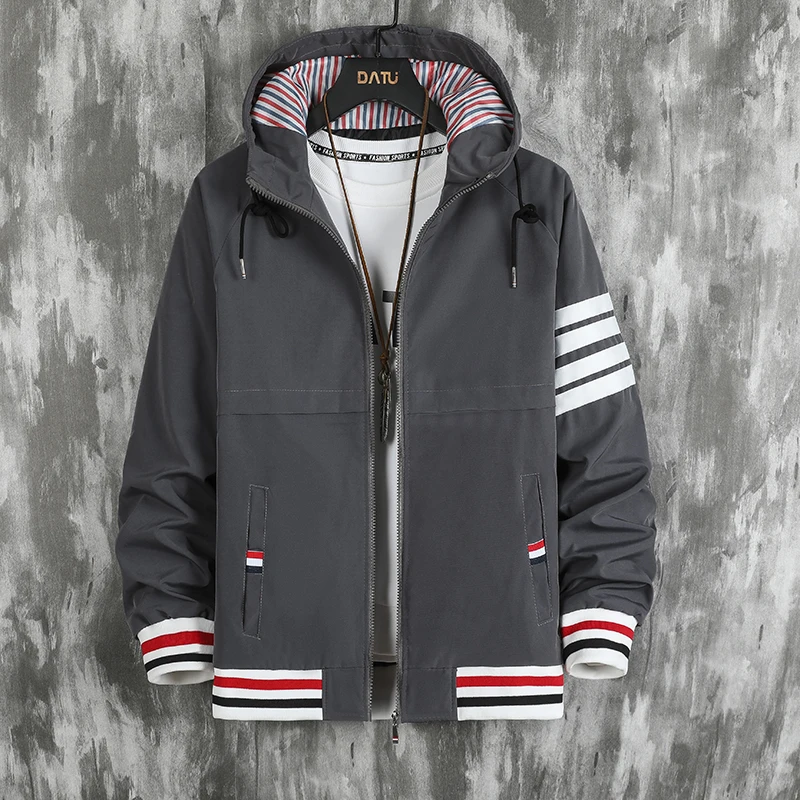 Куртка мужская Осенняя с капюшоном и длинным рукавом батальных размеров |