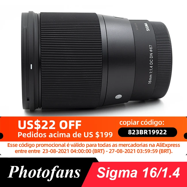 Объектив Sigma 16/1 4 16 мм f1.4 DC DN современный объектив для камер Sony E mount черный A6600 A6500