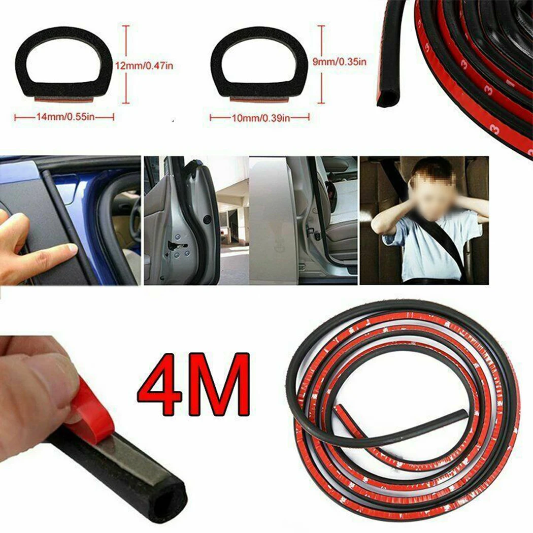 D 4 м резиновая уплотнительная лента для изоляции двери автомобиля клейкая