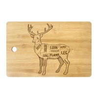 deer meat cuts with elements and names laser engrave custom cutting board personalized deer diagram scheme chef butcher block