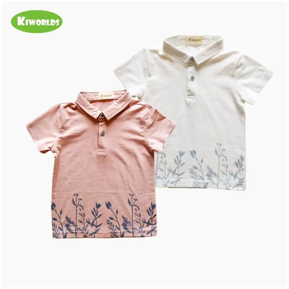 

Boys Tops Children's Clothing Summer Cotton Short Sleeve Boys T-shirt ,Gentlman Shirt White and Pink Boy Clothing Party Tops