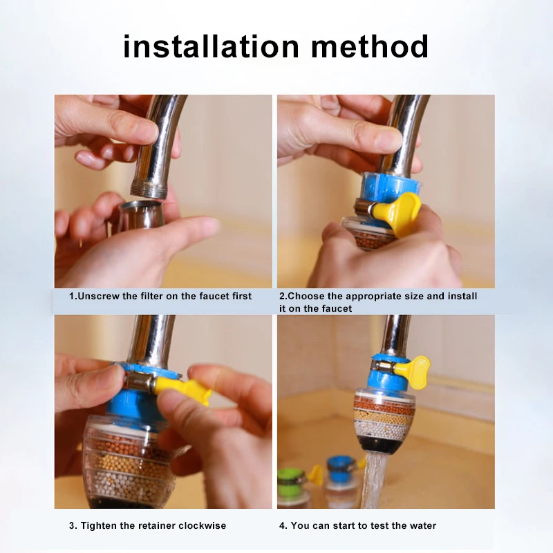 

Universal Faucet Filter Interface Water Purification Anti-Spill Water-Saving for Kitchen Tap FP8