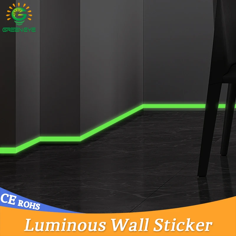 

Luminous band baseboard wall Sticker 1m 3m 5m living room bedroom Eco-friendly home decoration in the dark DIY Strip wall paper