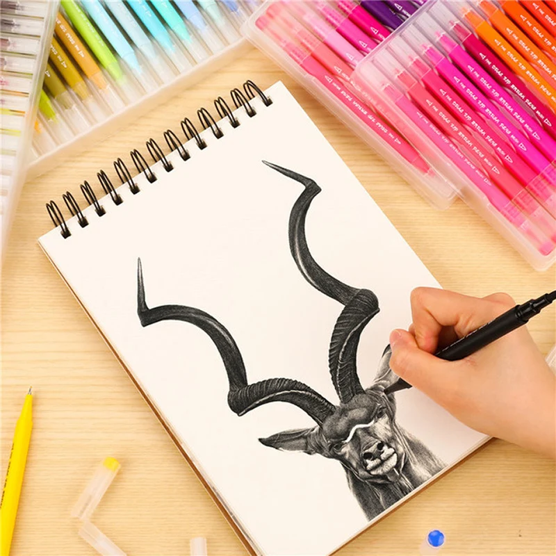 100 шт. набор кистей с двойным наконечником профессиональные школьные товары для