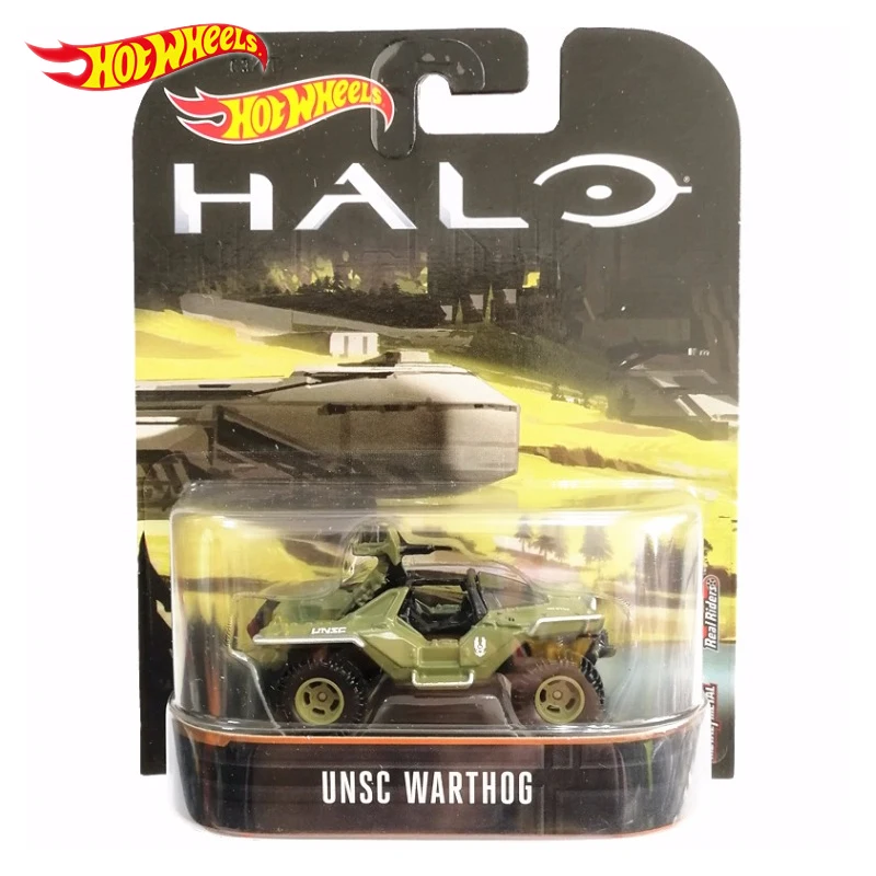 UNSC WARTHOG Оригинальные горячие колеса Halo War игра классический Ковенант UNSC модель колесницы Коллекция игрушек подарок на день рождения мальчика DMC55 - Цвет: UNSC WARTHOG