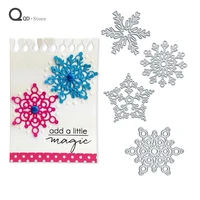 scrapbook cutting dies childrens puzzle 4 snowflakes metal cutting dies new 2021 diy card make mould model craft decoration