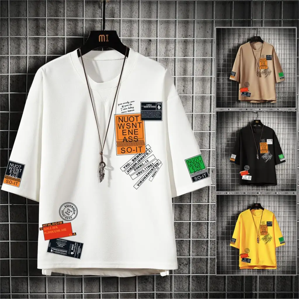 

Print Short Sleeve Men's T-Shirt Fashion Streetwear Clothes Men's Clothing 2021 Hip Hop Japanese Clothing Man M-4XL