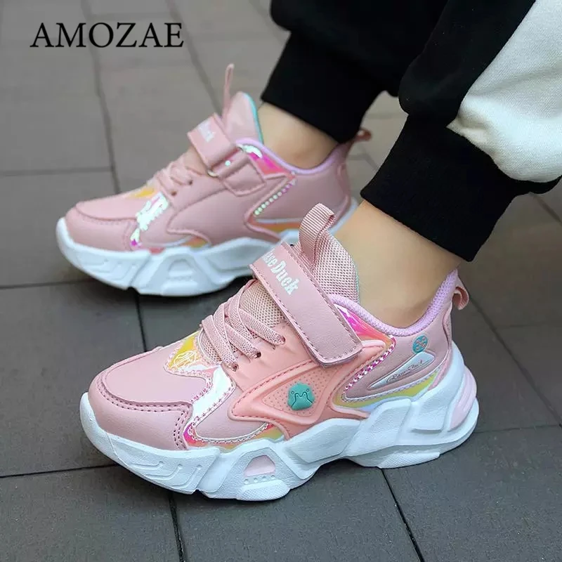 

Cute Children's Sport Shoes For Girls and Boys Breathable Mesh Sneakers 2021 New Kids Mirrors Glitter Fashion кѬоссовки деские