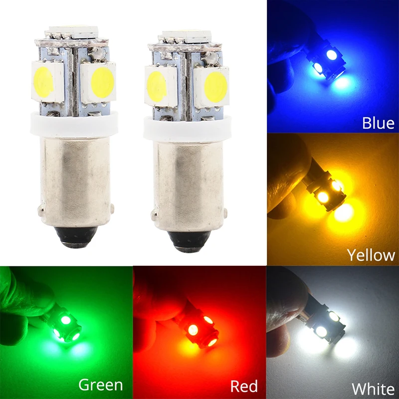 10 шт. T4W BA9S 5 SMD 5050 автомобильный внутренняя Светодиодная лампа боковой габаритный