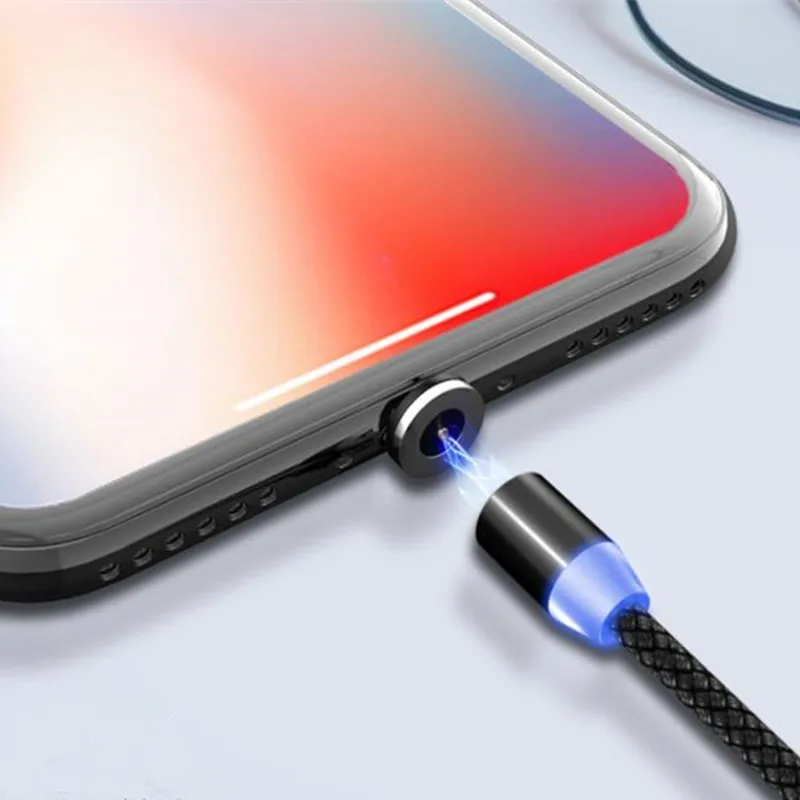 Круглый Магнитный штекер Micro USB C / Type C/для адаптера iPhone магнитный usb разъем для