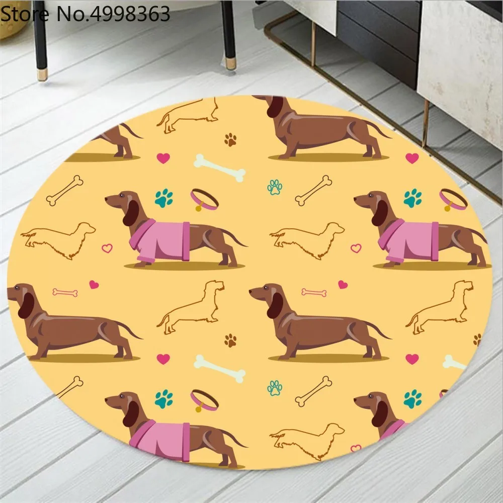 Бульдог такса мультфильм печать детская комната Собака спальня ковер животных