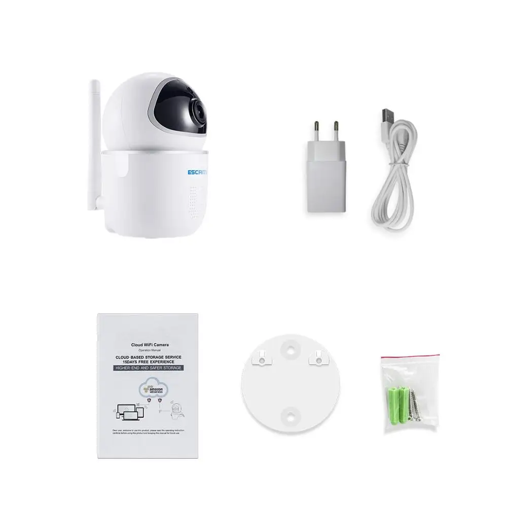 

Escam 3MP WIFI Children Accompany Robot Surveillance IP Camera Night Vision Infrared PTZ Support 128GB TF Card P2P Cloud Storage