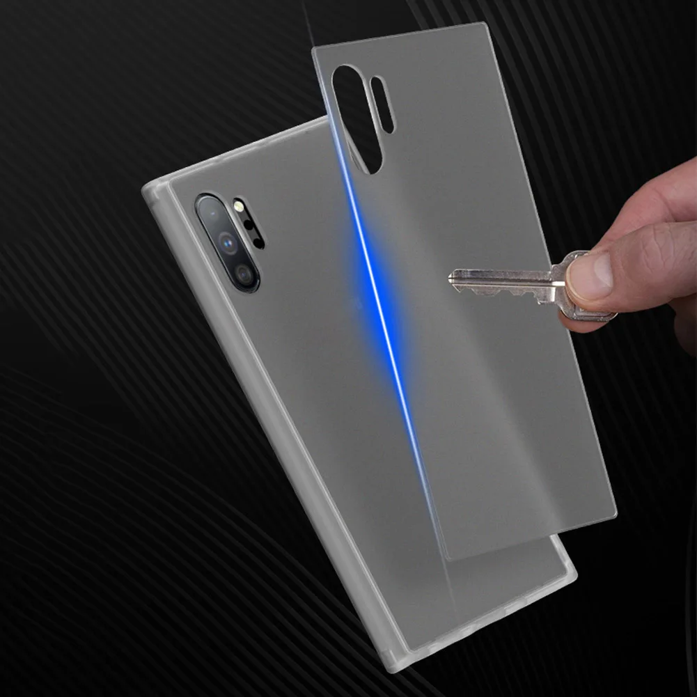 Anti-knock Matte Transparent Case for Samsung Galaxy Note 10 Plus Business Black Red Blue Green Shockproof Phone Back Cover Capa |