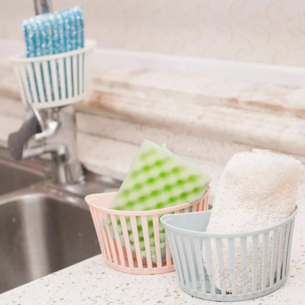 

Wash Multifunctional Suction Cup Dishwashing Sponge Holder Hanging Storage Rack Drain Rack Sink Shelf Kitchen Accessories Tool