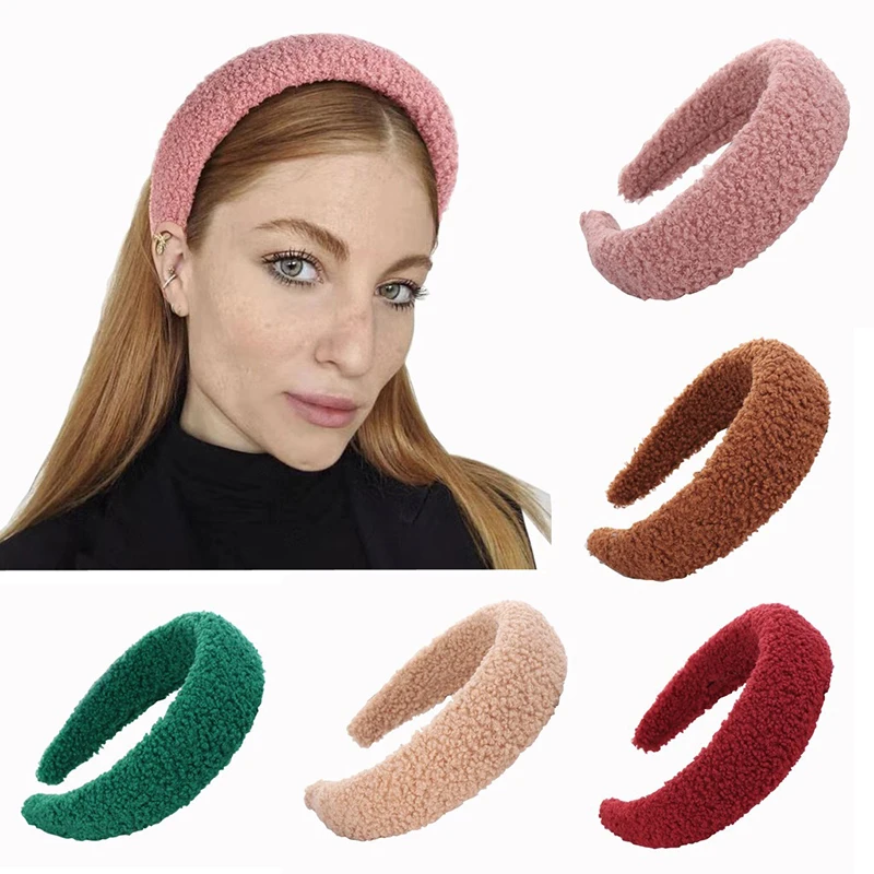 Женская шерстяная повязка на голову Толстая Теплая Зимняя ручной работы для