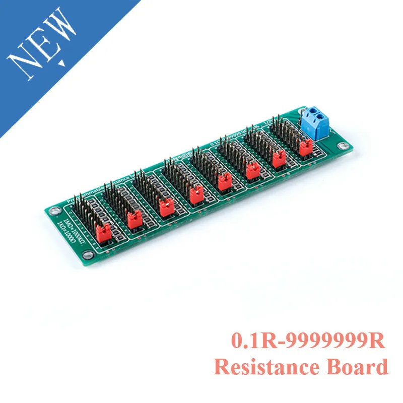 

0.1R-9999999R Programmable Resistor Resistance Board Module 1/2W 1% 8pcs Jumper Caps 0.1-9999999MΩ