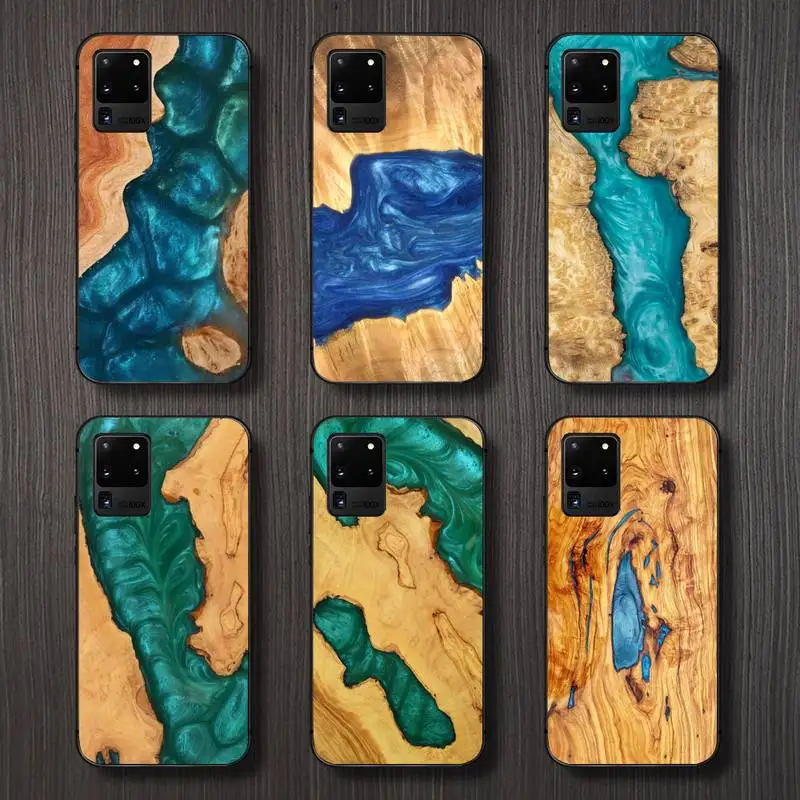 

Traveler Protective Wood Resin Phone Case For Samsung galaxy A S note 10 12 20 32 40 50 51 52 70 71 72 21 fe s ultra plus