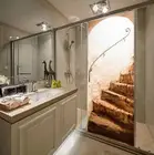 Винтажные 3D лестница дверцу доступа стикеры Самоклеющиеся Водонепроницаемый домашний декор Настенные обои для Декор на дверь настенные наклейки