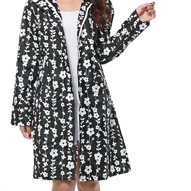 Длинный ветрозащитный плащ с сумкой многоразовый Женский для взрослых активного